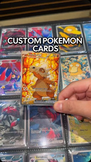 Custom glitter Pokemon cards