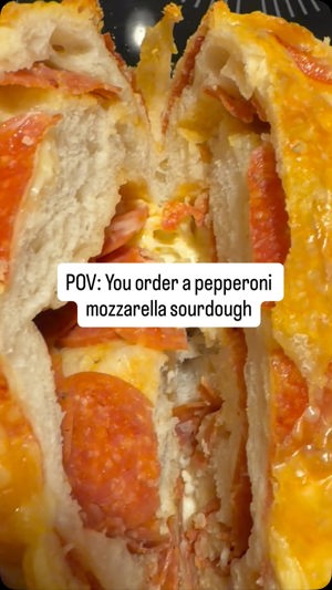Pepperoni mozzarella sourdough