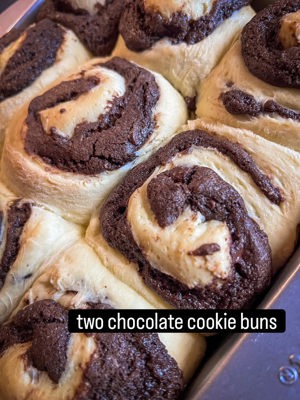 Two Chocolate Cookie Buns