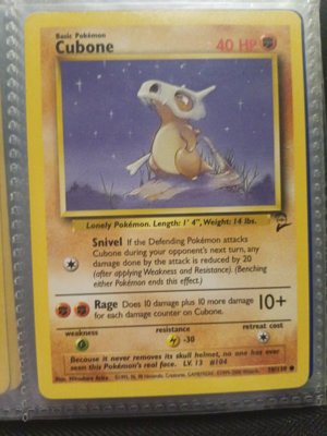 Cubone Pokemon Card Base Set