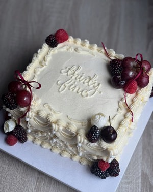 Rectangle celebration cake by Sarina Cakes, Saint Paul, MN