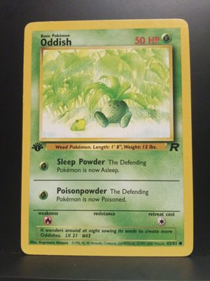 1st edition Oddish Pokémon Trading Card
