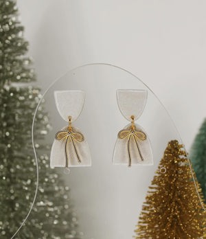 Bow shimmer earrings