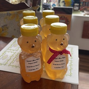 Honey bear with local wildflower honey