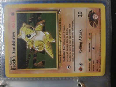 Brock's Sandshrew Pokémon Card