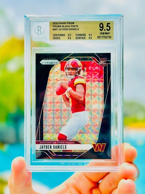 2024 Jayden Daniels Prizm Black Finite RC 1/1