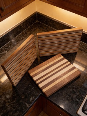 Maple and walnut small cutting board