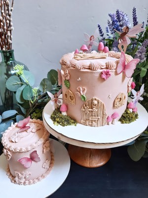 Fairy first birthday cake set