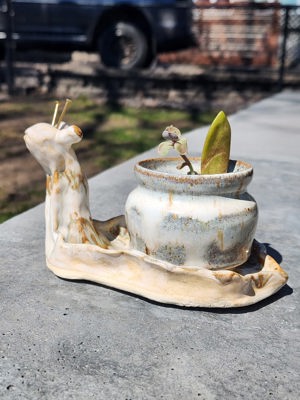 One-of-a-kind snail piece