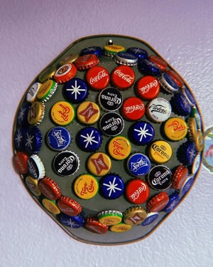 Bottle cap kitchen magnets