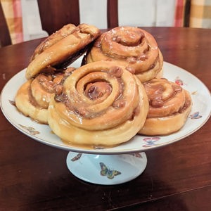 Salted caramel sweet roll