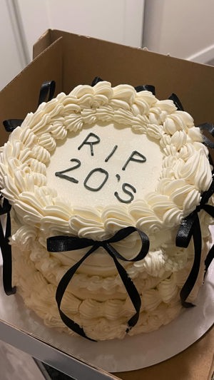 RIP 20s birthday cake by Cakes By Lo, Minneapolis, MN
