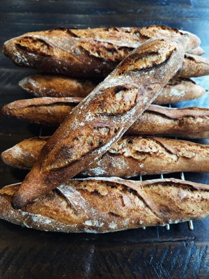 Whole wheat baguettes