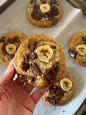 Banana bread chocolate chip cookies