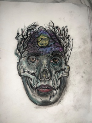 Nighttime skull
