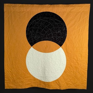 Glow-in-the-dark star quilt, 80"