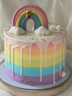 Drip cake arco-íris