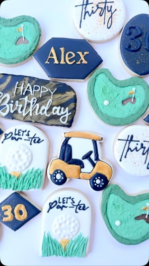 Golf-themed cookies de Love That! Sweet Treats, Fort Worth, TX