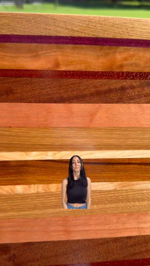 Single glue-up cutting board with exotic wood accent de Booth Creations, Oxford, NC